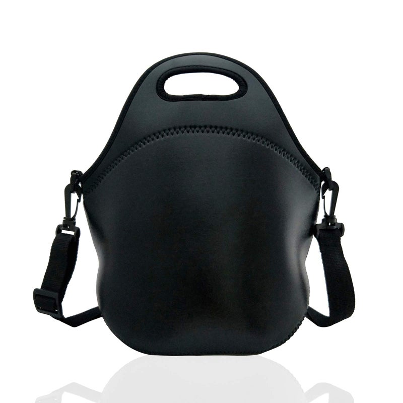 YIDA Neoprene Insulated Lunch bag, Lunch tote Boxes Bags for Women Men Work Office Picnic Travel (Black) - Image 1